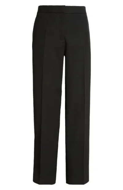 Jil Sander Tailored Wool Ankle Pants In Black