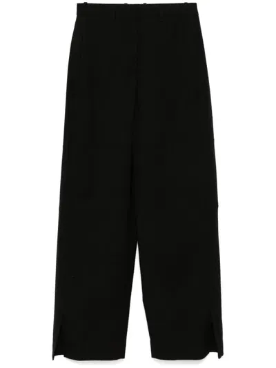 Jil Sander Virgin-wool Trousers In Black