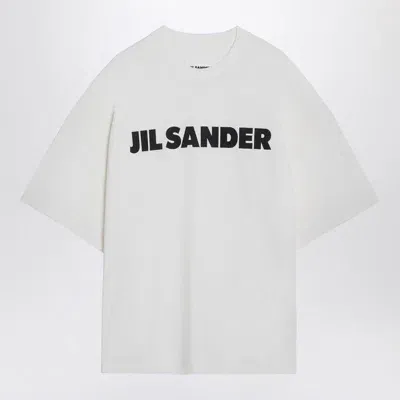 Jil Sander Wide T-shirt With Logo In White