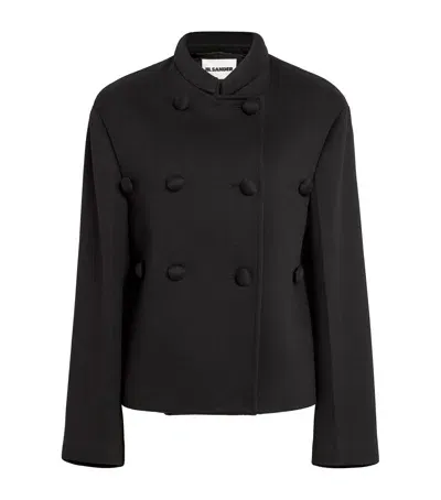 Jil Sander Wool-blend Oversized Jacket In Black