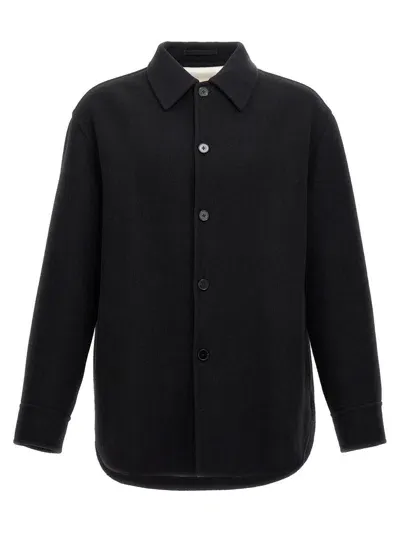 Jil Sander Wool Coat In Black