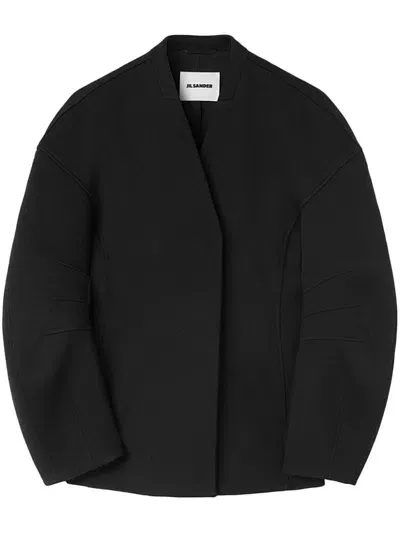 Jil Sander Wool Jacket In Black