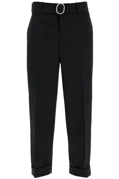 Jil Sander Wool Pants With Belt. In Black