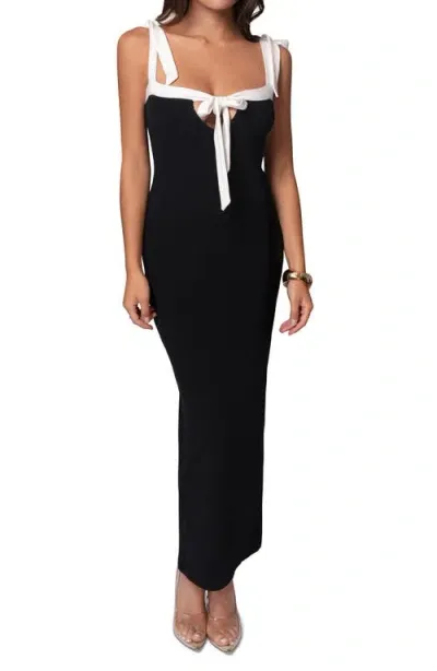 Jluxlabel Clarice Reversible Body-con Maxi Dress In Black