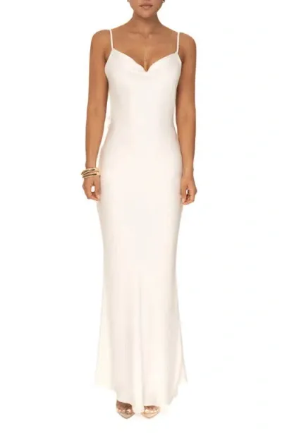 Jluxlabel Down The Aisle Satin Gown In White