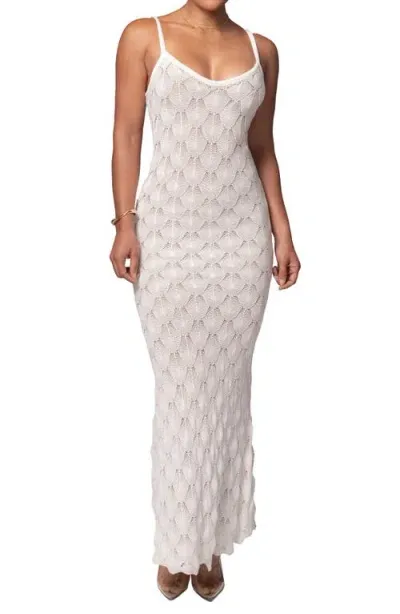 Jluxlabel Gabriela Knit Maxi Dress In White