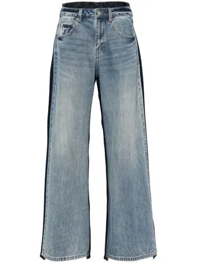 Jnby Color-block Jeans In Blue