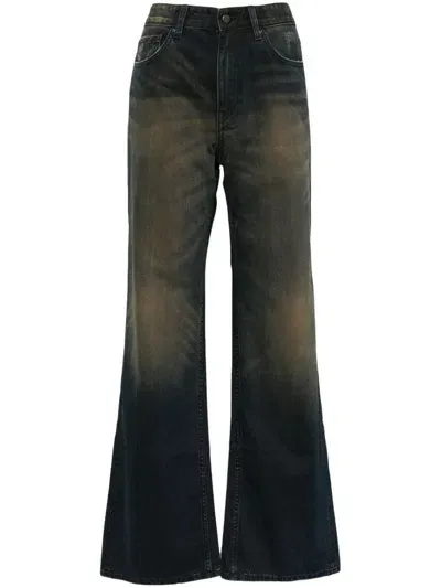 Jnby Flared Cotton Jeans In Blue