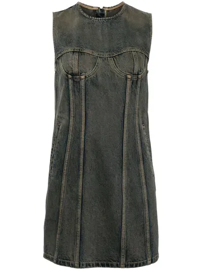 Jnby Sleeveless Denim Dress In Blue