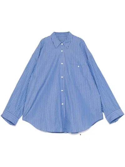 Jnby Striped Long-sleeved Shirt In Blue