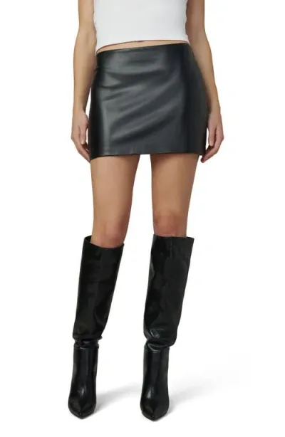 Joe's Faux Leather Miniskirt In Black