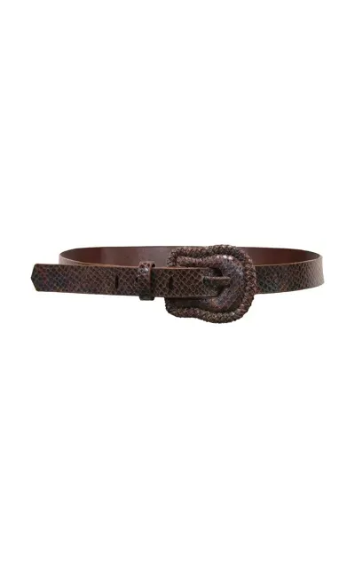 Johanna Ortiz Harbor Hues Leather Belt In Brown