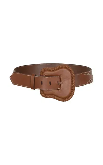 Johanna Ortiz Leeward Leather Belt In Brown