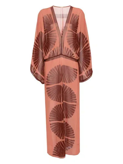 Johanna Ortiz Spiritual Healers Beach Dress In Brown