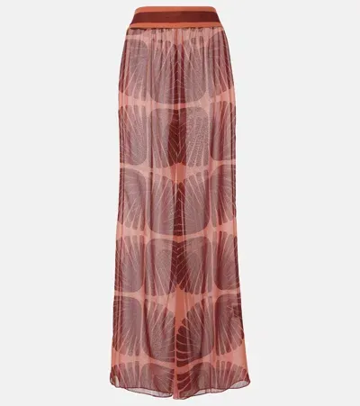 Johanna Ortiz Rapsodia Del Rio Wide-leg Pants In Pink Terracota