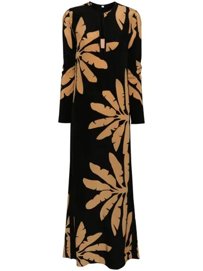 Johanna Ortiz Southwestern Maxi Dress In Black