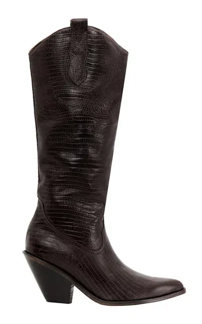 Johanna Ortiz The Long Haul Leather Boots In Brown