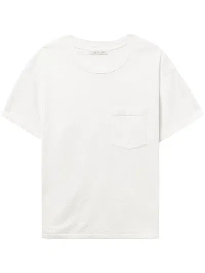 John Elliott Chest-pocket Cotton T-shirt In White