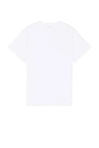 John Elliott Cropped Campus Pocket Tee In White