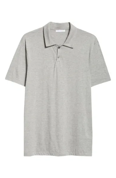 John Elliott Heathered Cotton & Cashmere Polo In Grey