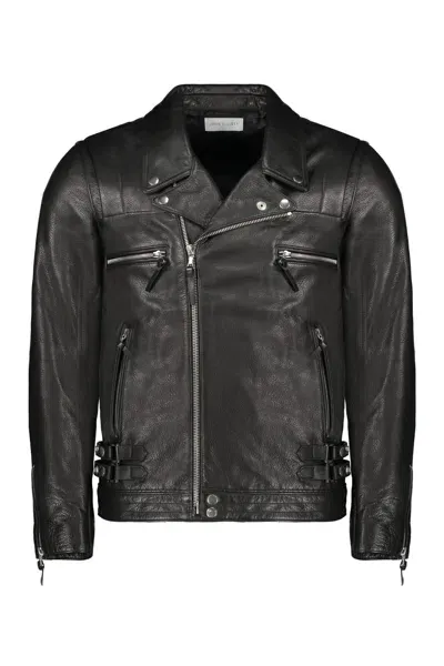 John Elliott Leather Jacket In Black