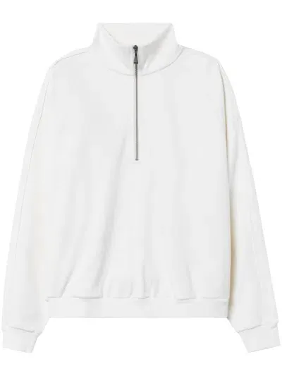 John Elliott Munich Zip-up Sweatshirt In White