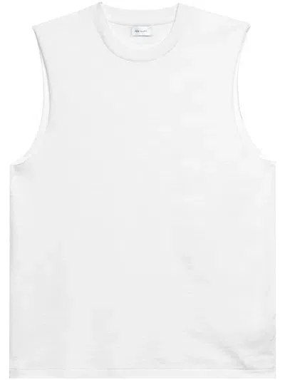 John Elliott Sleeveless Cotton T-shirt In White