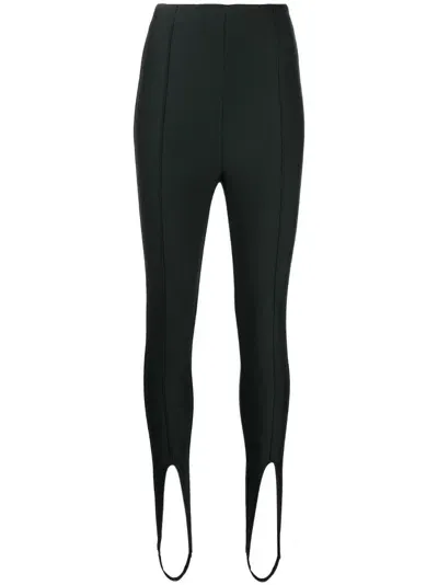 John Elliott Valentina High-waisted Stirrup Leggings In Black