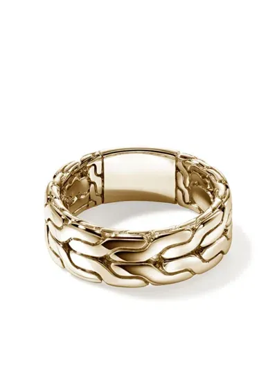 John Hardy 14kt Yellow Gold Carved Chain Ring In 金色