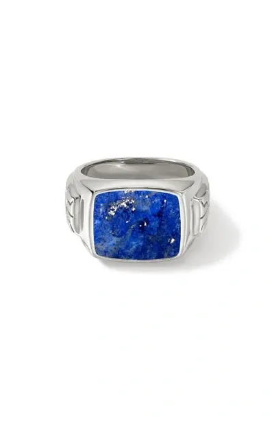 John Hardy Lapis Lazuli Signet Ring In Silver