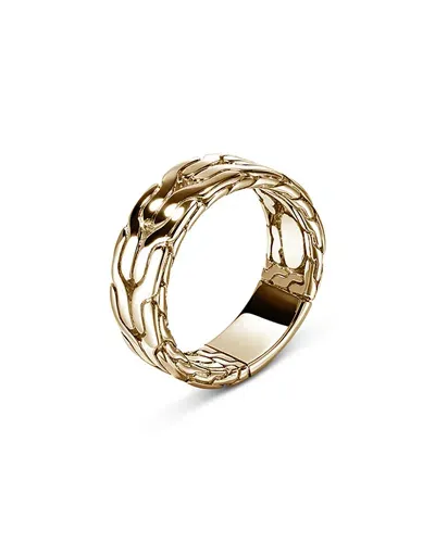 John Hardy Men's 14k Yellow Gold Carved Chain Ring