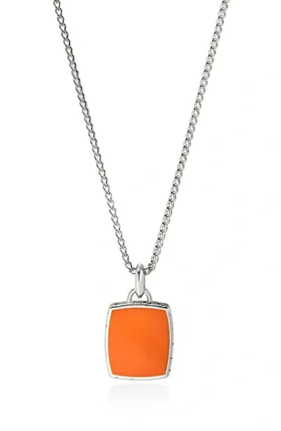 John Hardy Reversible Pendant Necklace In Orange