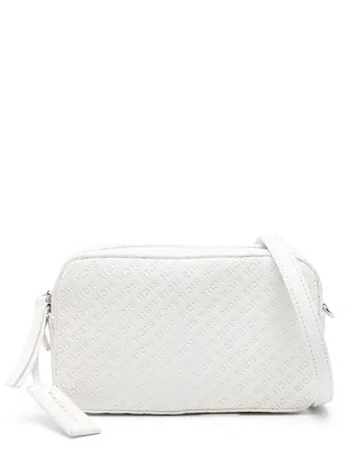 John Richmond Logo-debossed Shoulder Bag In White