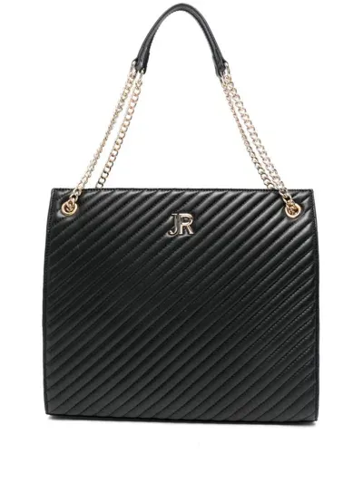 John Richmond Logo-lettering Shoulder Bag In Black