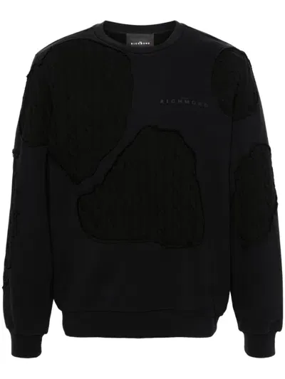 John Richmond Logo-print Patchwork Sweatshirt In Black