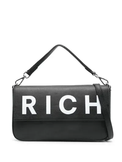 John Richmond Logo-print Shoulder Bag In Black