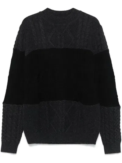 John Richmond Mock-neck Sweater In Black