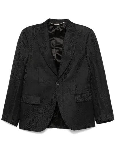 John Richmond Single-breasted Jacquard Blazer In Black