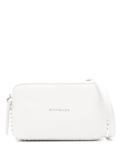 John Richmond Stud-embellished Shoulder Bag In White