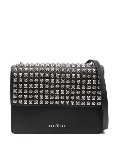 John Richmond Studded Shoulder Bag In Black