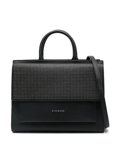 John Richmond Studded Tote Bag In Black