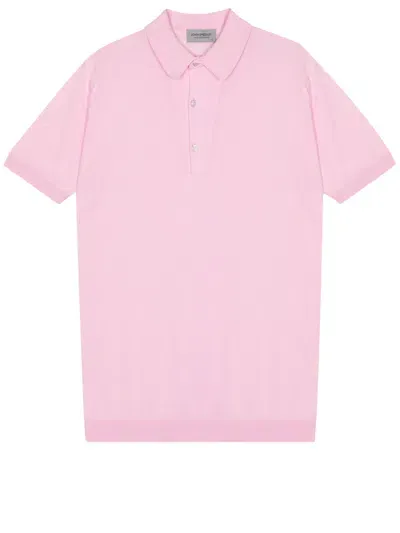 John Smedley Adrian Polo Shirt In Pink