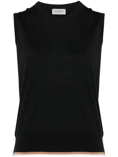 John Smedley Layne Top In Black