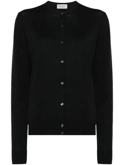 John Smedley Rose Cardigan In Black