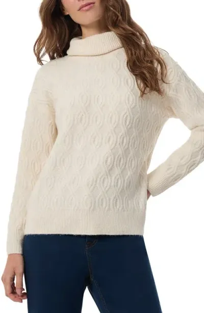 Jones New York Cable Stitch Turtleneck Sweater In Jones White