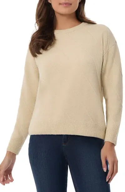 Jones New York Drop Shoulder Crewneck Sweater In Oatmeal