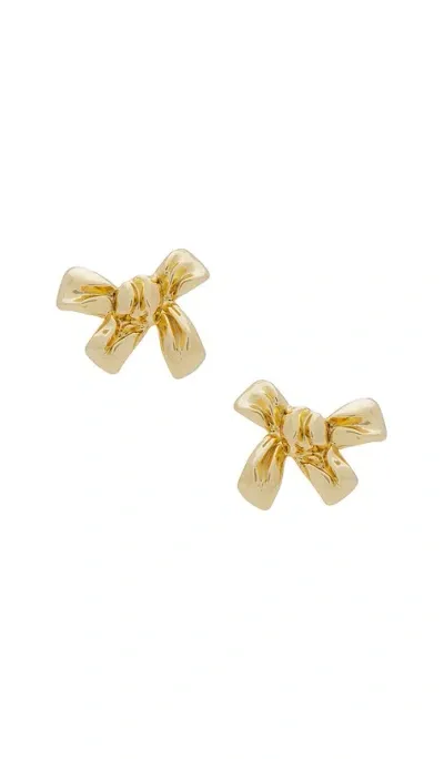 Joolz By Martha Calvo Bow Earrings In Gold