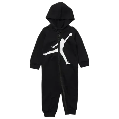 Jordan Kids' Boys Infant   Hbr Jumpman Hooded Coverall In Black/black