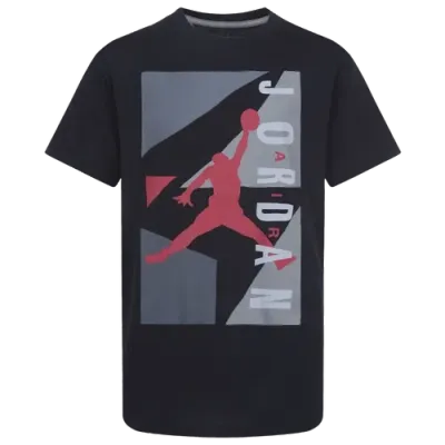 Jordan Boys   Block Short Sleeve T-shirt In Grey/black