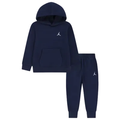 Jordan Boys   Brooklyn Fleece Pullover Set In Midnight Navy/navy